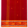 FireBrick Red Chettinad Cotton Saree