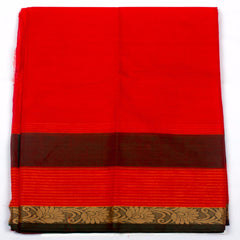 FireEngine Red Chettinad Cotton Saree