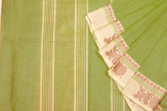 Olive Green Chettinad Cotton Saree