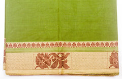 Olive Green Chettinad Cotton Saree