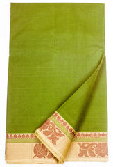 Olive Green Chettinad Cotton Saree