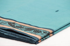 Glacier Blue Chettinad Cotton Saree