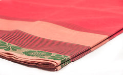 Indian Red Chettinad Cotton Saree