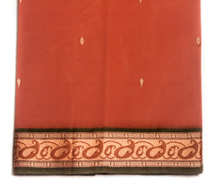 Cardinal Red Chettinad Cotton Saree