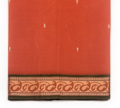 Cardinal Red Chettinad Cotton Saree