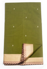 Crete Green Chettinad Cotton Saree