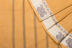 Raw Sienna Colored Chettinad Cotton Saree